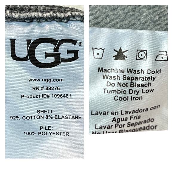 Ugg Cropped Hoodie Sweatshirt Women's Small Gray Active Neutral Raw Hem & Cuffs - Picture 11 of 11